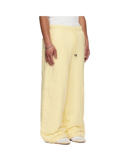 Lu'u Dan Yellow Off- Wadded Bontans Sweatpants for men