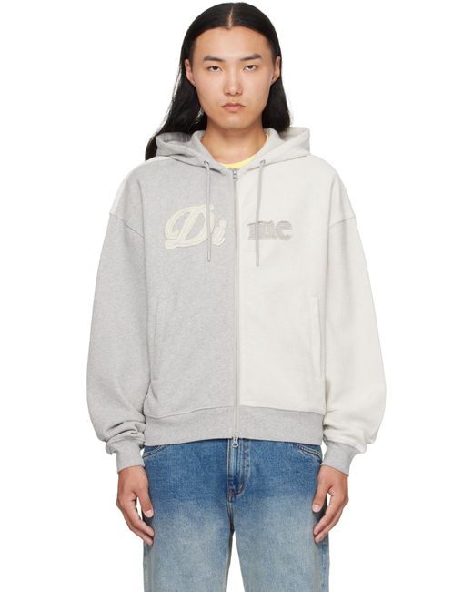 メンズ Dime グレー Reverse French Terry ジップフーディ White