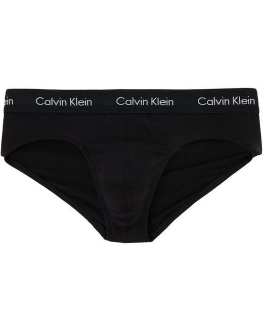 Ensemble de trois slips noirs à taille basse Calvin Klein pour homme en coloris Black