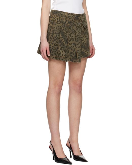 Jupe-Short Portefeuille Kaki À Motif Léopard ANDERSSON BELL en coloris Black