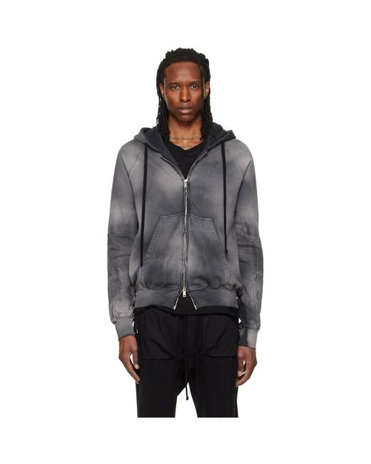 Thom Krom Gray Sj 711 Hoodie for men