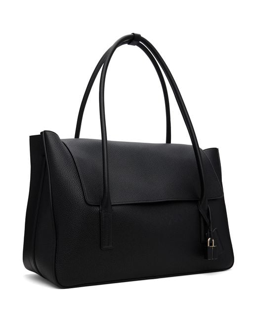Tom Ford Black Grain Leather Eclipse Large Shoulder Bag