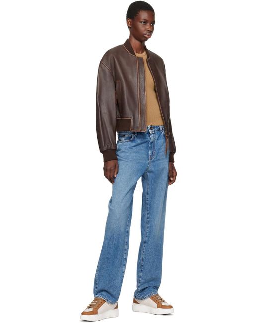 Weekend by Maxmara Multicolor Nappa Leather Bomber Jacket