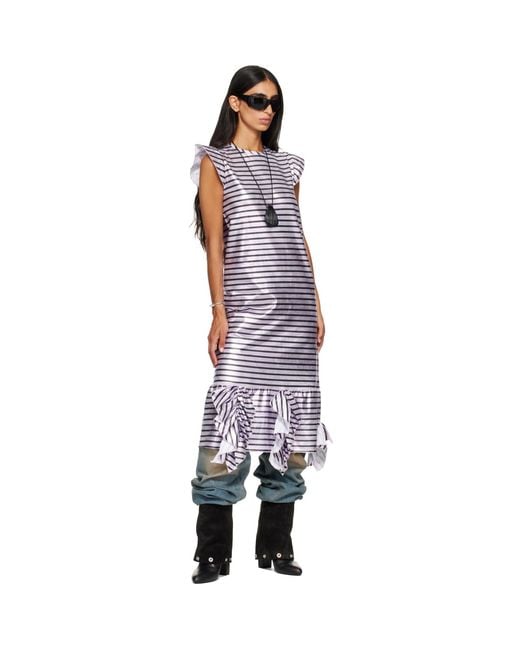 SECONDA Purple Jazz Midi Dress