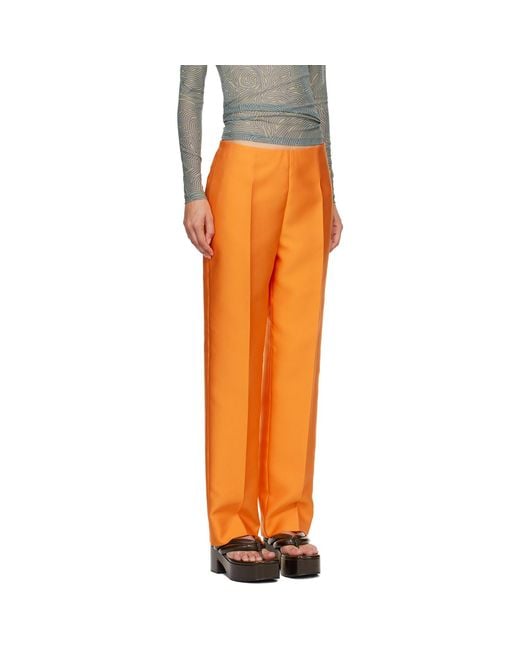 Dries Van Noten Orange Prati Trousers