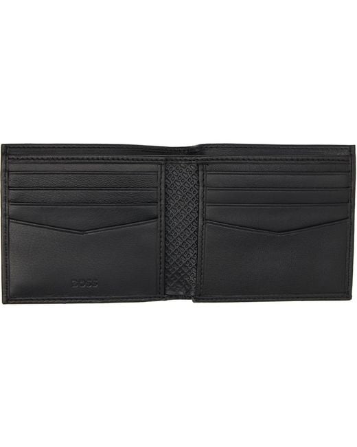 Boss Black Goat Leather Wallet for men
