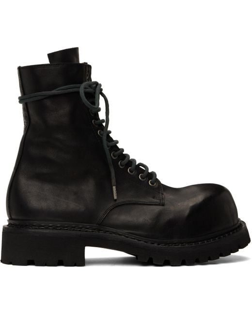 A Diciannoveventitre Black Prisma Combat Boots for men
