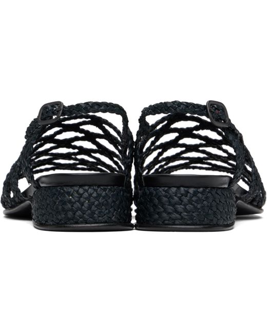 Hereu ブラック Alzira ラフィア サンダル Black