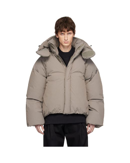Seventh Gray Taupe Space Down Coat for men