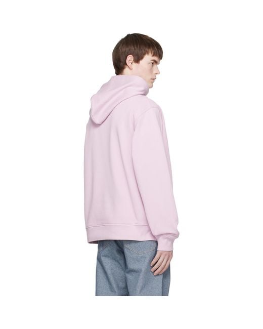 Marni Pink Flocked Animal Alphabet Logo Hoodie for men