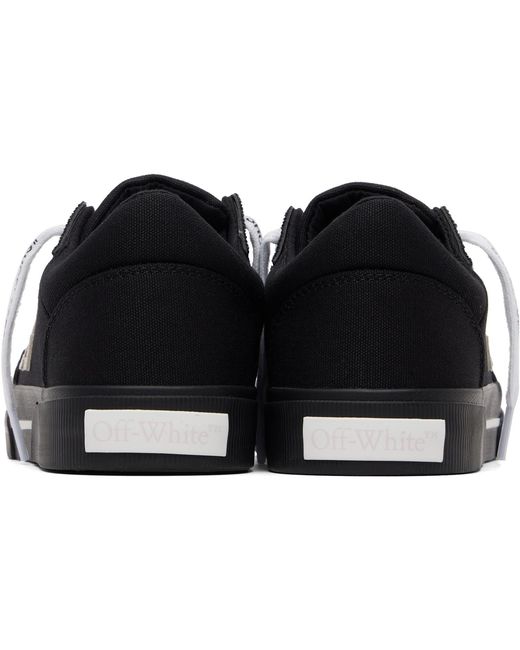 Off-White c/o Virgil Abloh Black Vulcanized Low Canvas Sneakers
