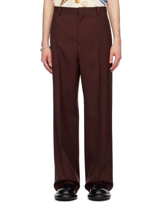 Pantalon brun à plis Jil Sander pour homme en coloris Brown