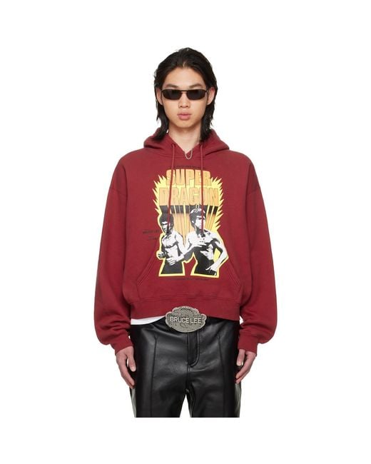 Lu'u Dan Red Bruce Lee X Lựu Đạn Heavy Weight Gym Hoodie for men