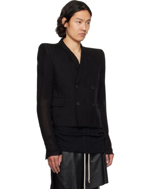 メンズ Rick Owens ブラック Hollywood Jmf Neue テーラードジャケット Black