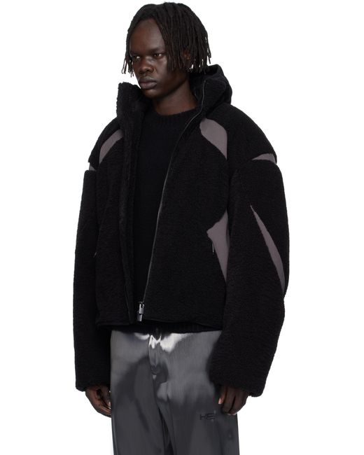 HELIOT EMIL Black Custo Fleece Jacket for men