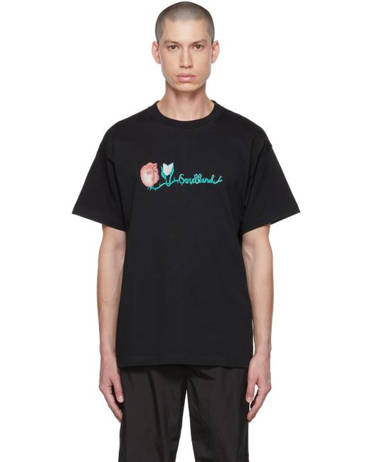 Soulland Black Flower T-shirt for men