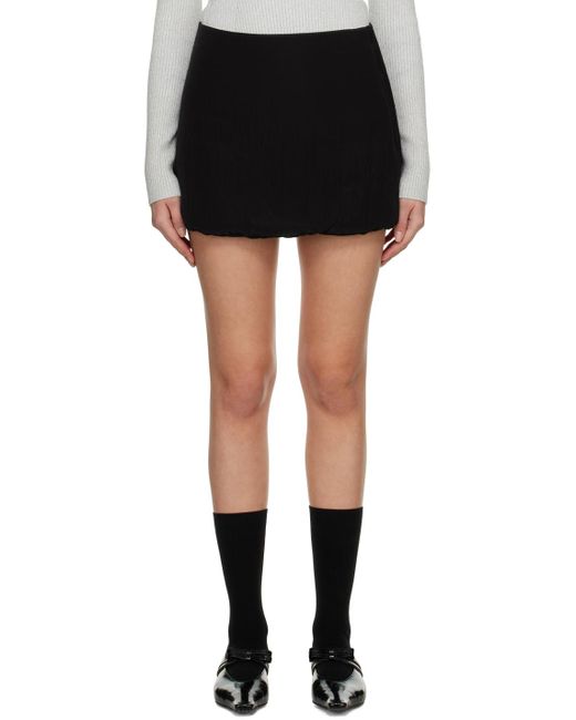 Khaite Black 'the Mael' Miniskirt