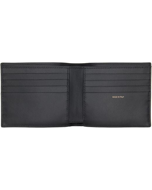 Paul Smith Black Leather 'Signature Stripe Block' Billfold Wallet for men