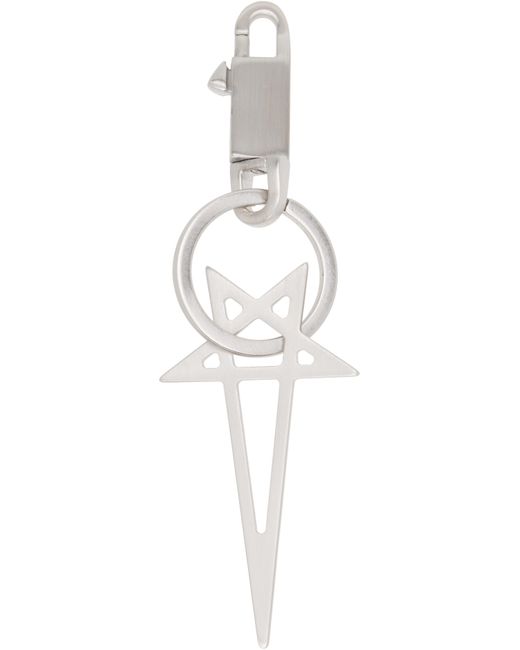 Rick Owens Black Concordians Pentagram Keychain for men