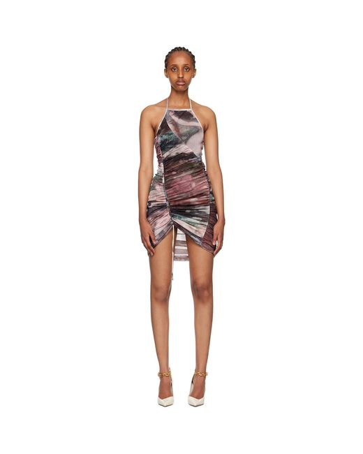 Balmain Black Printed Minidress