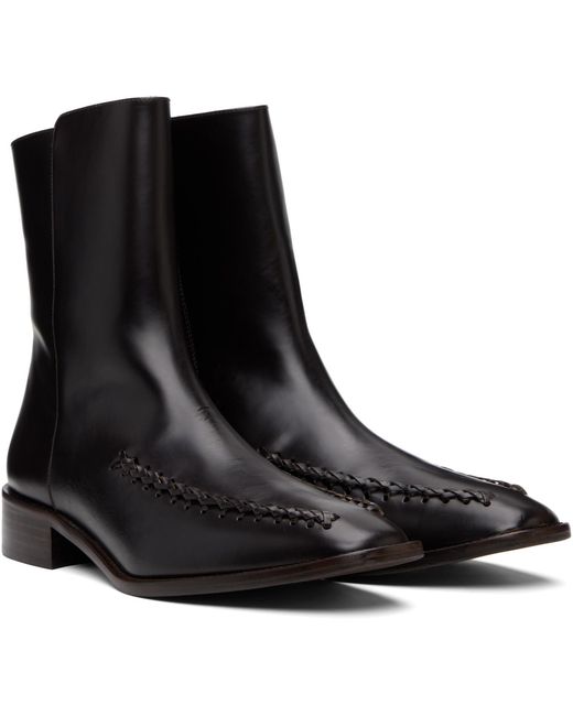Hereu Black Metla Polished Boots