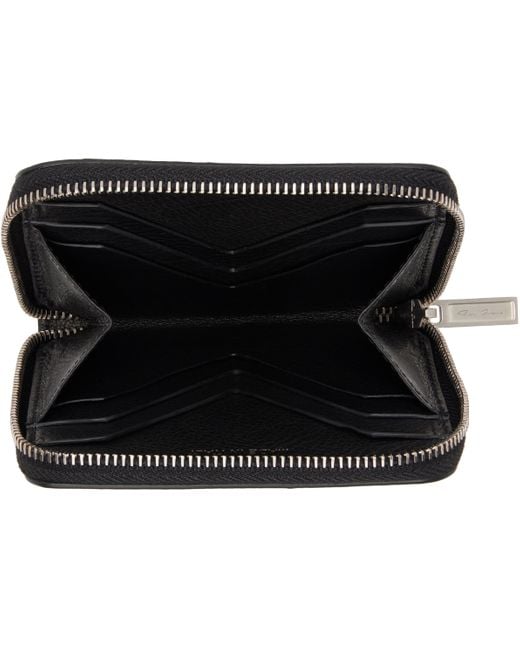Rick Owens Black Concordians Zipped Wallet for men