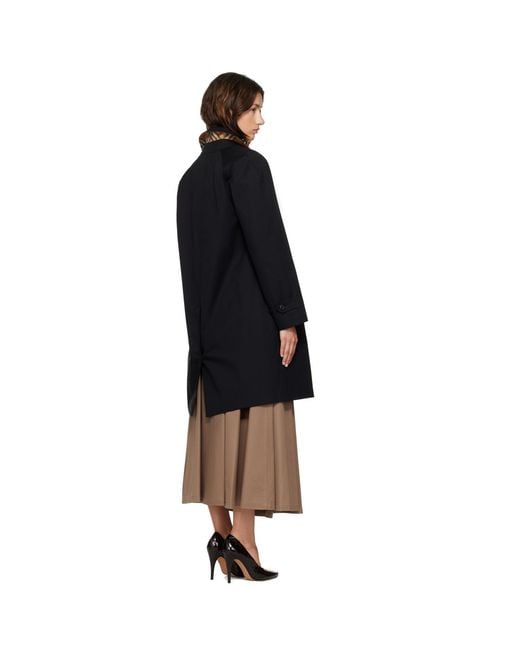 Burberry Black Cotton Gabardine Trench Coat