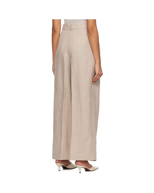 Subtle Le Nguyen Natural Pleated Trousers