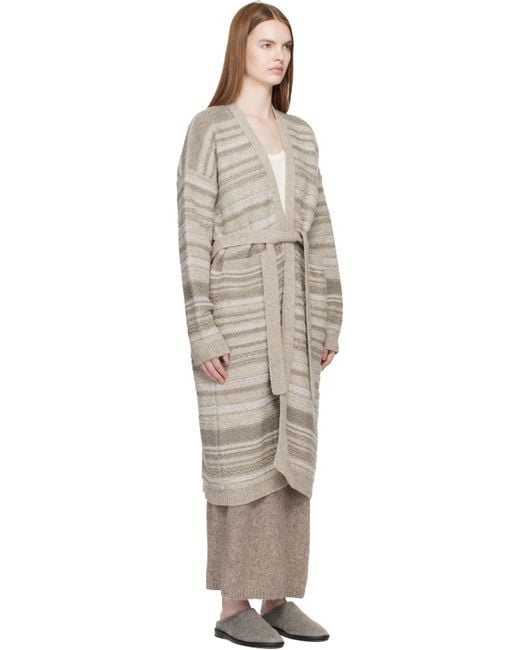 Lauren Manoogian Ssense限定 グレー ジャカード ロングカーディガン Black