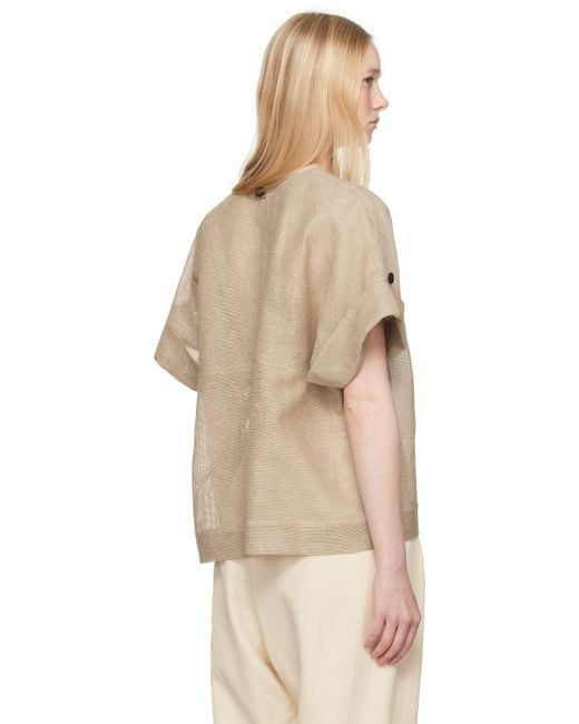 Issey Miyake Natural Tan Papyrus T-Shirt