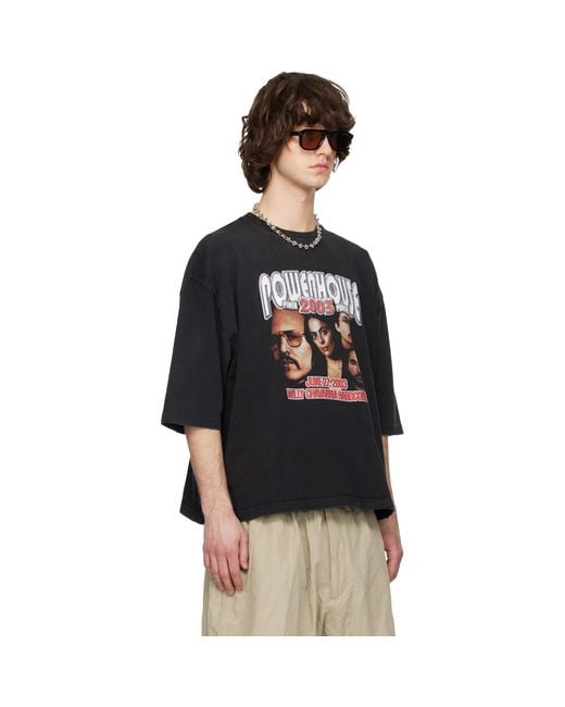 Willy Chavarria Black Powerhouse Northsider T-Shirt for men