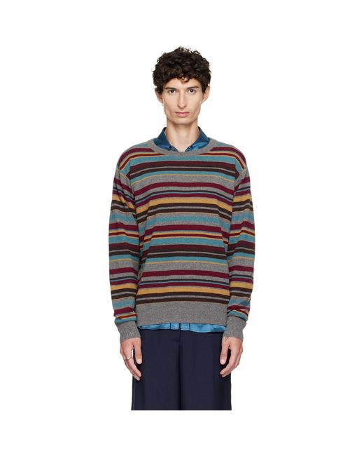 Dries Van Noten Black Striped Sweater for men