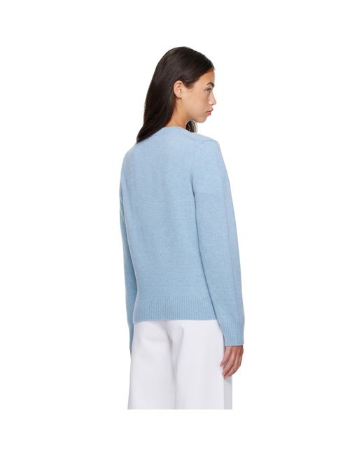 Ganni Blue Mermaid Graphic Wool Sweater
