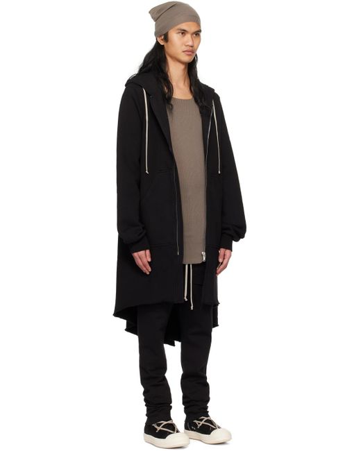 Rick Owens Black Fishtail Parka Jacket for men