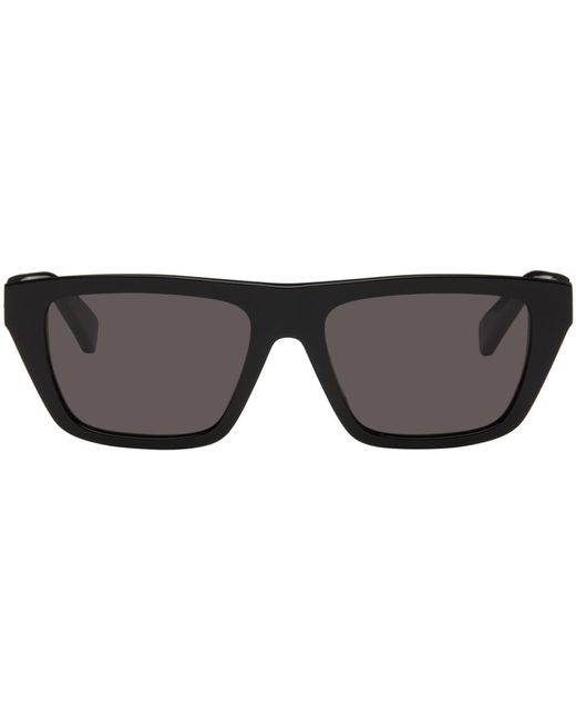 Bottega Veneta Black Rectangular Sunglasses for men