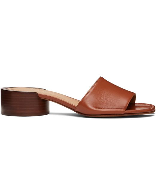 Maison Margiela Brown Tan Tabi Mule Heeled Sandals