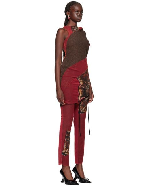 OTTOLINGER Black Red Cat Minidress