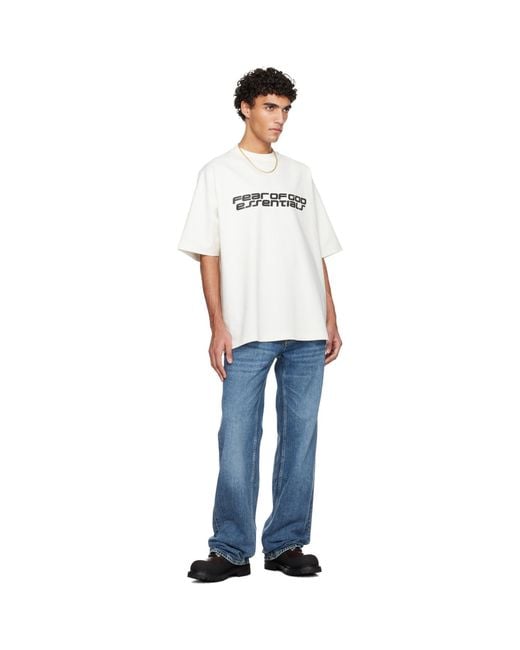 Fear Of God White Off- Holiday Ponte 90S T-Shirt for men