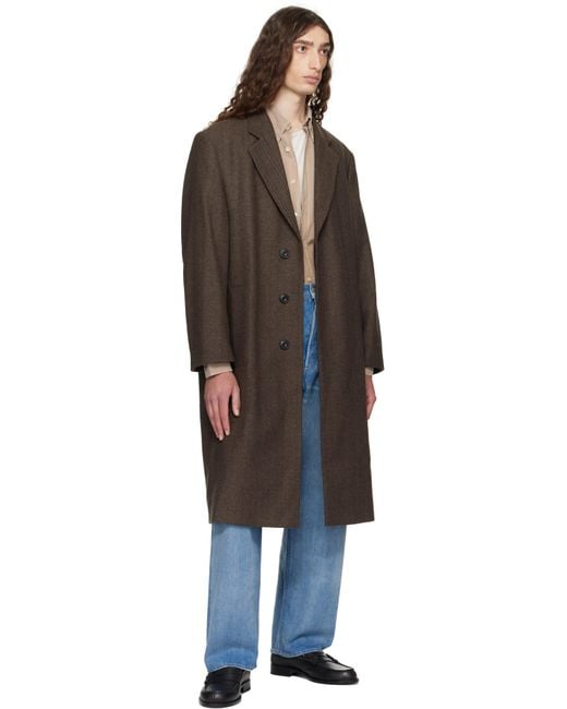 HUGO Black Regular-Fit Concealed Closure Coat for men
