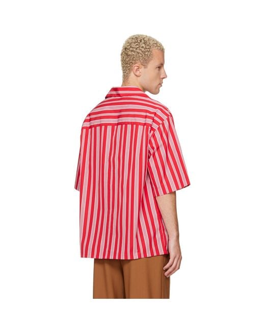 Marni Red Striped Shirt for men
