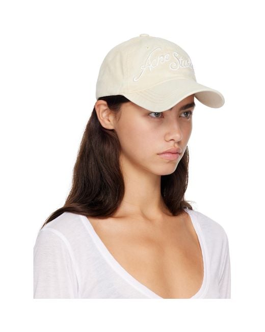 Acne Brown Embroidered-Logo Cap