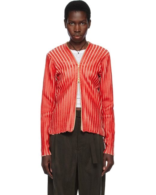 Stanley Raffington Red Plated Knit Jacket
