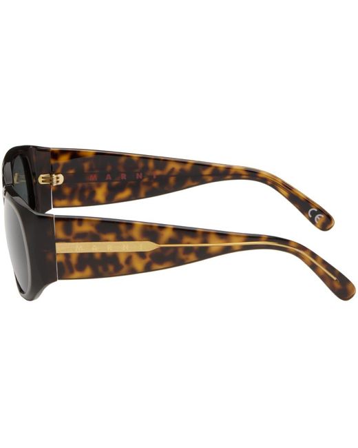 Marni Black Brown Orinoco River Sunglasses for men