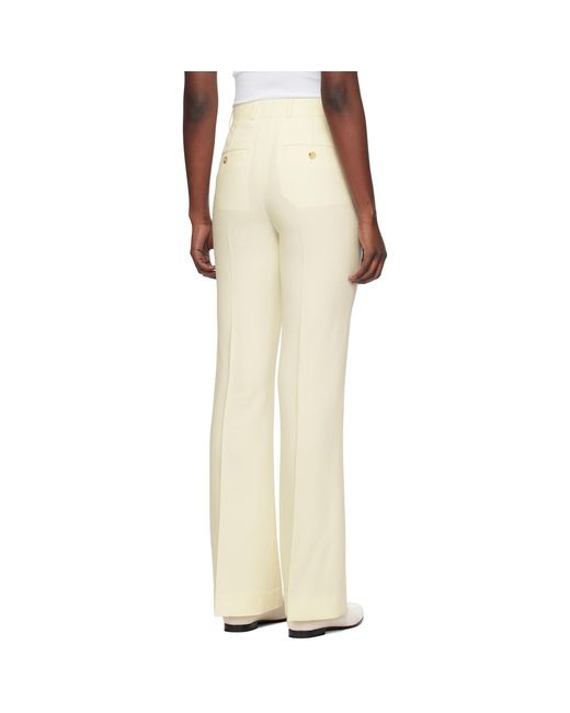 Totême Natural Toteme Off-white Evening Trousers