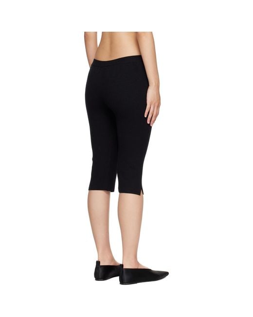 NOTHING WRITTEN Black Wool Capris