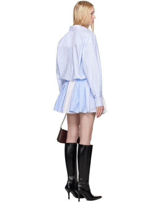 Alexander Wang ☆Prestyled ボクサー タック ロンパース Alexander Wang ブルー＆ホワイト Prestyled ボクサー タック