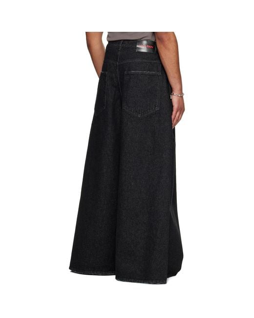 Lu'u Dan Black Tie Maxi Jeans for men
