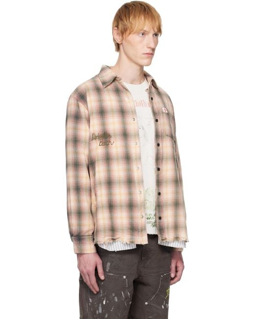 PALY Natural 'Dockweiler' Flannel Overshirt for men