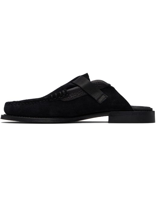 Hereu Black Barraca Slip-On Loafers for men
