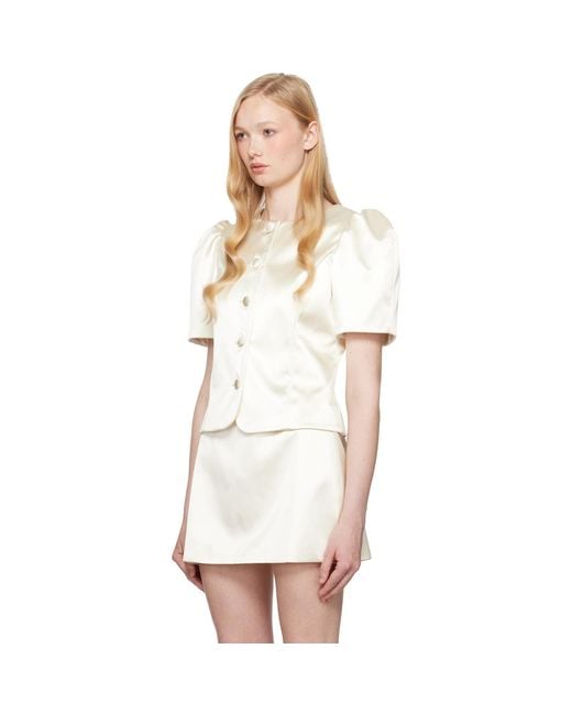 Sandy Liang White Ssense Exclusive Bridal Capsule Bonny Jacket